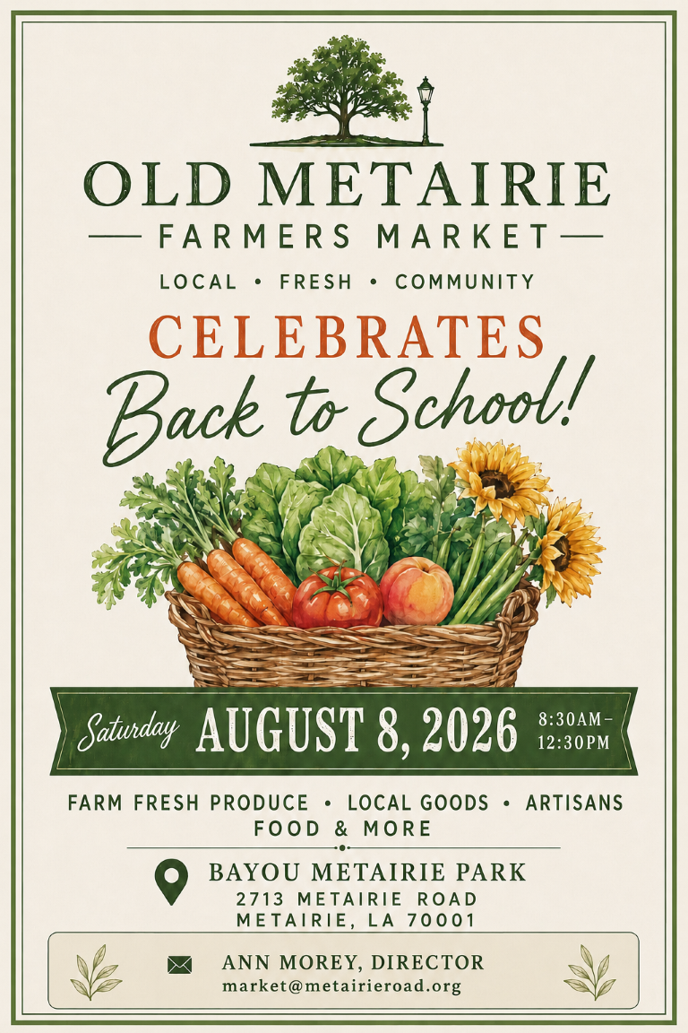Old Metairie Farmer's Market at Bayou Metairie Park