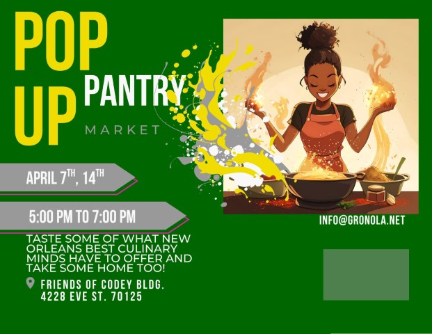 Flyer for Pop-up Pantry market